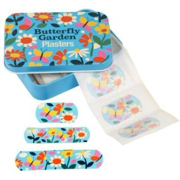 Rex London - Лепенки за рани в метална кутийка - Градински пеперуди (29438)