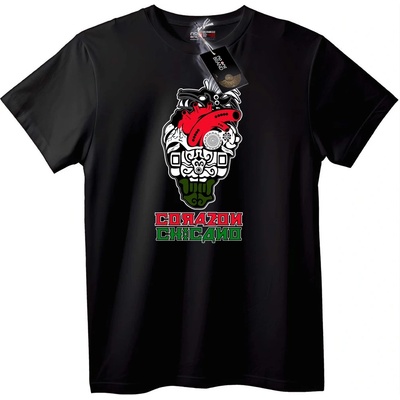 NOONEBRAND Тениска Chicano Сърце и Skull - M, White