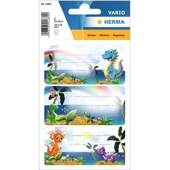 Herma Самозалепващи се етикети Динозавърчета, ученически, 9 (1540100161)