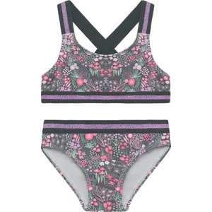 Color Kids Детски комплект бикини Color Kids Kid's Bikini with Contrast Straps AOP Bikini - Turbulence - размер 104 (EU) (750-2557-0313)