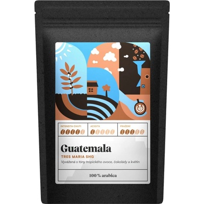 Kafčo čajda Guatemala Tres Maria SHG káva Espresso střední 0,5 kg