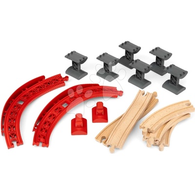 Brio Ascending Curves Track Pack oblé koľajnice na pilieroch s výškovým prevýšením BRIO9956