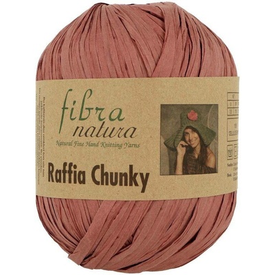 Fibra Natura Raffia Chunky 07 tmavě starorůžová