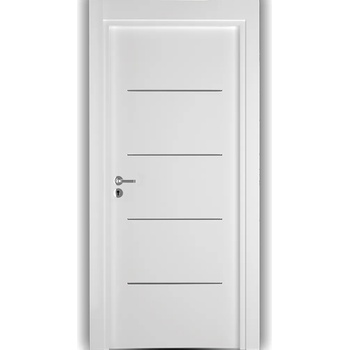 Image 1 of Vexo Интериорна врата Лайн - бял мат - сребристи лайсни (цена без монтаж)