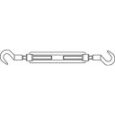 TOOLCRAFT 136619 napínač hák-hák M8 ocel glavanizované zinkom DIN 1480 1 ks