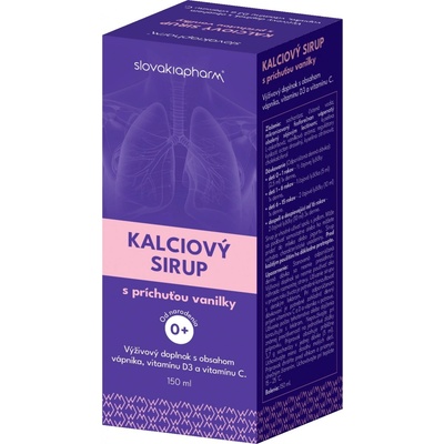 Slovakiapharm Kalciový sirup s príchuťou vanilky 150 ml