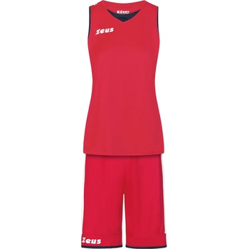 Image 1 of Zeus Дамски къси панталони Zeus Kit Flora Women Basketball Jersey with shorts red