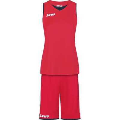 Zeus Дамски къси панталони Zeus Kit Flora Women Basketball Jersey with shorts red