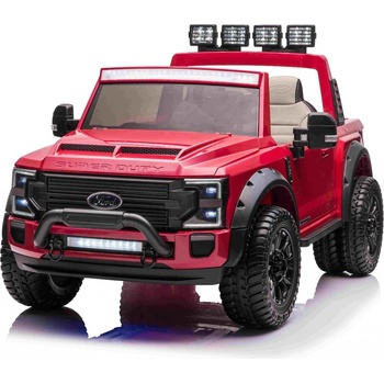Beneo Elektrické autíčko Ford Super Duty 24V pohon 4X4 s vysokovýkonnými 24V motormi 2,4 GHz diaľkový ovládač červená
