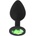 X Fun Силиконов Butt Plug с бижутерия "X FUN BLACKED LIGHT GREEN" 8 см. Размер - M