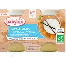 BABYBIO Svačinka z ovč.ml.s mirab.a vanilk.2 x 130g