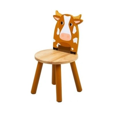 BIGJIGS - Детско дървено столче - Кравичка (T0621)