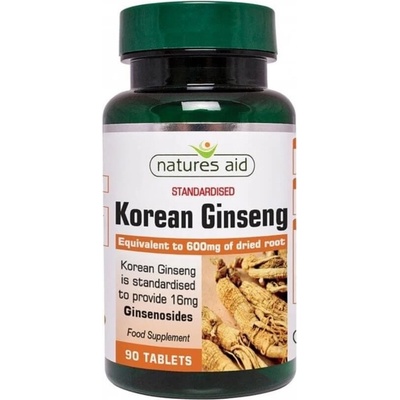 Natures Aid Korejský ženšen pravý extrakt 40 mg 90 tablet