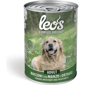 Monge Leo's Adult с телешко и зеленчуци - консерва хапки в сос - за кучета в зряла възраст