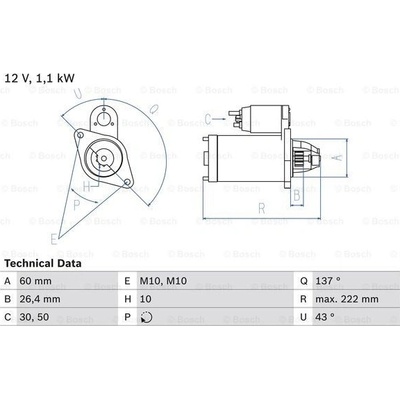 BOSCH STARTER 0 986 021 800