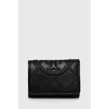 Tory Burch Кожен портфейл Tory Burch Fleming Soft Small дамски в черно 156558.001 (156558.001)