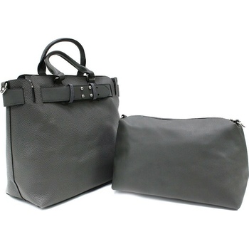 Tmavosivý dámsky elegantný kabelkový set 2v1 Berthe