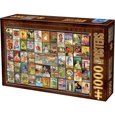 D-Toys - Puzzle Vintage Collage - Teas 1000 - 1 000 piese