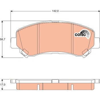 TRW Sada brzdových platničiek kotúčovej brzdy GDB3467