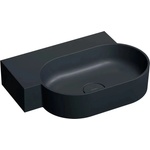 Omnires Ovo M+ 55x38 cm left matt lava black (OVO555UWLBLV)