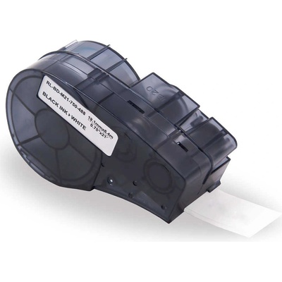 Brady M21-500-488 / 110935, polyester, 12.70 mm x 6.40 m, černý tisk / bílý podklad, kompatibilní páska