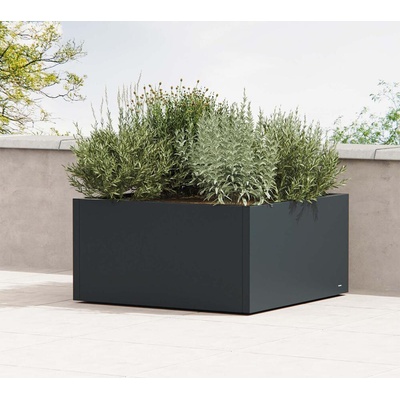 Herstera Cube Low kvetináč, 100x100x50 cm antracitová HG31846001