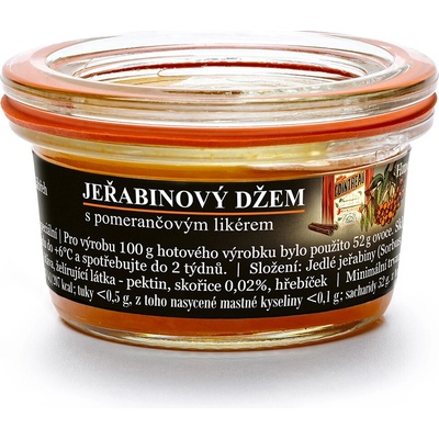Via Delicia Jeřabinový džem s pomerančovým likérem Cointreau 70g
