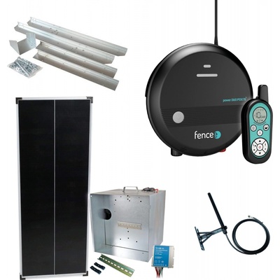 Fencee Premium sada solární ohradník - Kompletní přenosná schránka + 7J chytrý zdroj, panel 100 W