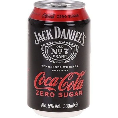 JACK Daniels ZERO cola cola 5% 0,33 (plech)