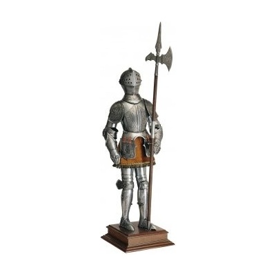 Espadas y Sables de Toledo SL Rytier v brnení s halapartňou, 61cm soška