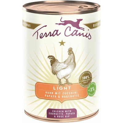 Terra Canis ﻿﻿Light Chicken with courgette papaya & rose hip 400 g