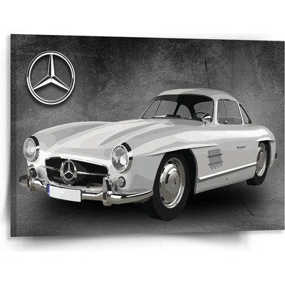 Sablio Obraz Mercedes-Benz 300 SL Sivé pozadie - 150x110 cm