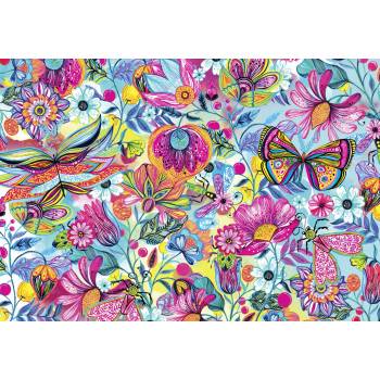 Image 1 of Bluebird Puzzle - Puzzle Flowers and Butterflies - 1 000 piese