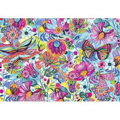 Bluebird Puzzle - Puzzle Flowers and Butterflies - 1 000 piese