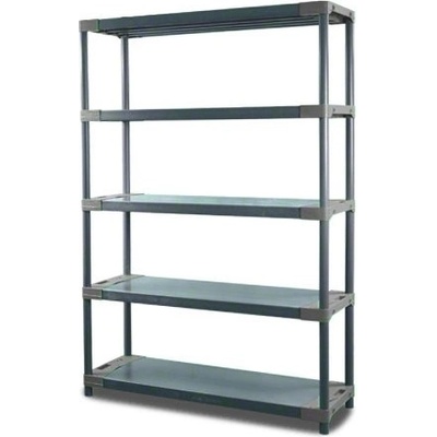Tvujregal.cz REGÁL PLASTOVÝ Tytan-5 180x100x46 PVC Šedá