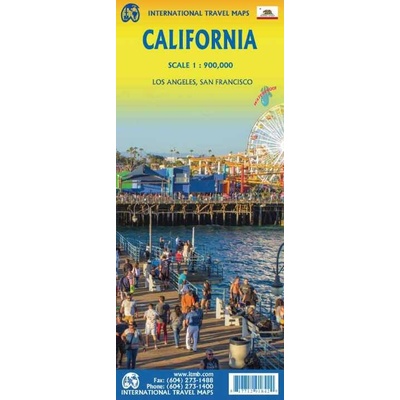 mapa California 1:900 tis. voděodolná ITM