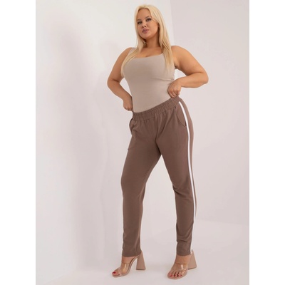 Basic Feel Good Dámske tepláky Plus Size RV-DR-6643.95 Béžová
