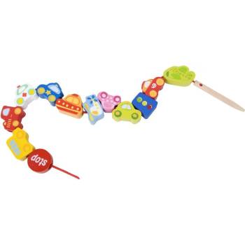 Classic World Дървена играчка за нанизване - Превозни средства (3635)