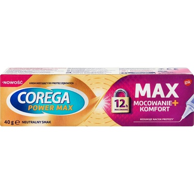 Corega Max upevnenie + komfort fixačný krém 40 g