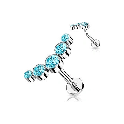 Šperky4U Piercing do brady se zirkony LB1113Q-1206