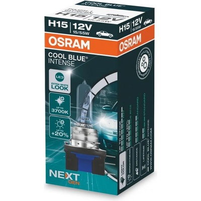 OSRAM H15 12V 55/15W PGJ23t-1 Cool Blue Intense NextGeneration 3700K 1ks (2885)