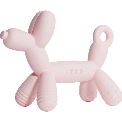 Heorshe silikónové hryzadlo pink Puppy