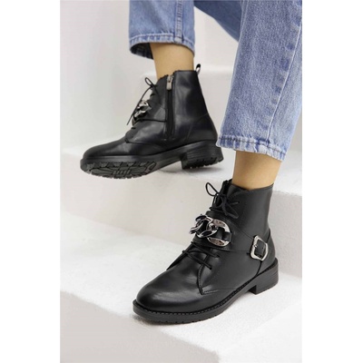 Moda Trend Дамски боти - Черни #321246 (321246_Черно)