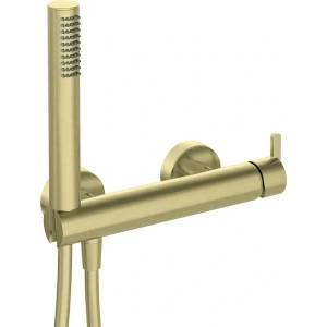 Deante Полша Комплект Златен смесител с душ слушалка тип Дъжд Silia Brushed Gold