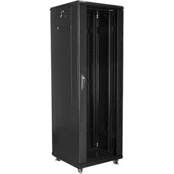 Image 1 of Lanberg Комуникационен шкаф, Lanberg rack cabinet 19" free-standing 37U / 600x600 self-assembly flat pack, black (FF01-6637-12B)