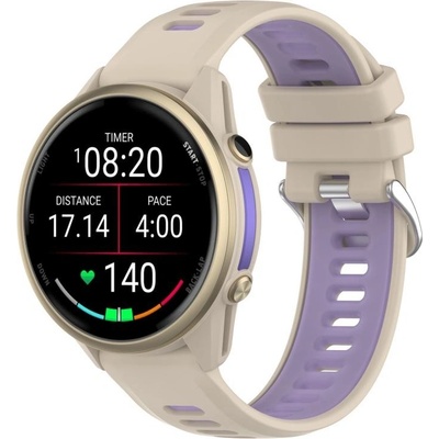 VSECHNONAMOBIL 114814 SPORTY Vyměnitelný silikonový řemínek Garmin Forerunner 970 šedo-fialový