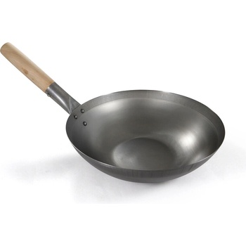 Image 1 of Origin Outdoors Уок от въглеродна стомана с плоско дъно и дървена дръжка (562185)