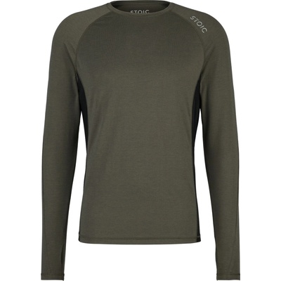 Stoic Мъжка спортна тениска Stoic HelsingborgSt. Performance L/S Sport shirt - Olive Nights (216-6687-0211)