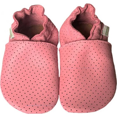 Hopi Hop kožené capáčky Barefoot dierované svetlo ružová