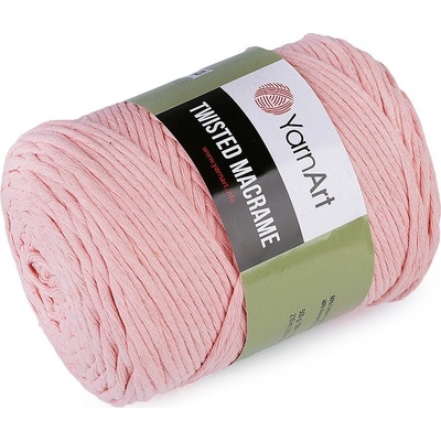Pletací příze Twisted Macrame 500 g rozčesávací, střední, 4 (767) růžová světlá